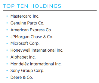 GDV Top Ten Holdings